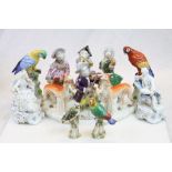 Collection of vintage Ceramic figurines etc to include four Monkey Musicians, pair of classical
