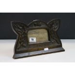Heavily carved vintage Oak photograph frame marked "Blaenycwm" and dated 1926, measures approx 30