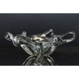 Large studio glass decorative bowl