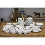Extensive Shelley ceramic Tea & Dinner service with Rose & Bluebell pattern, approx 75 pieces in
