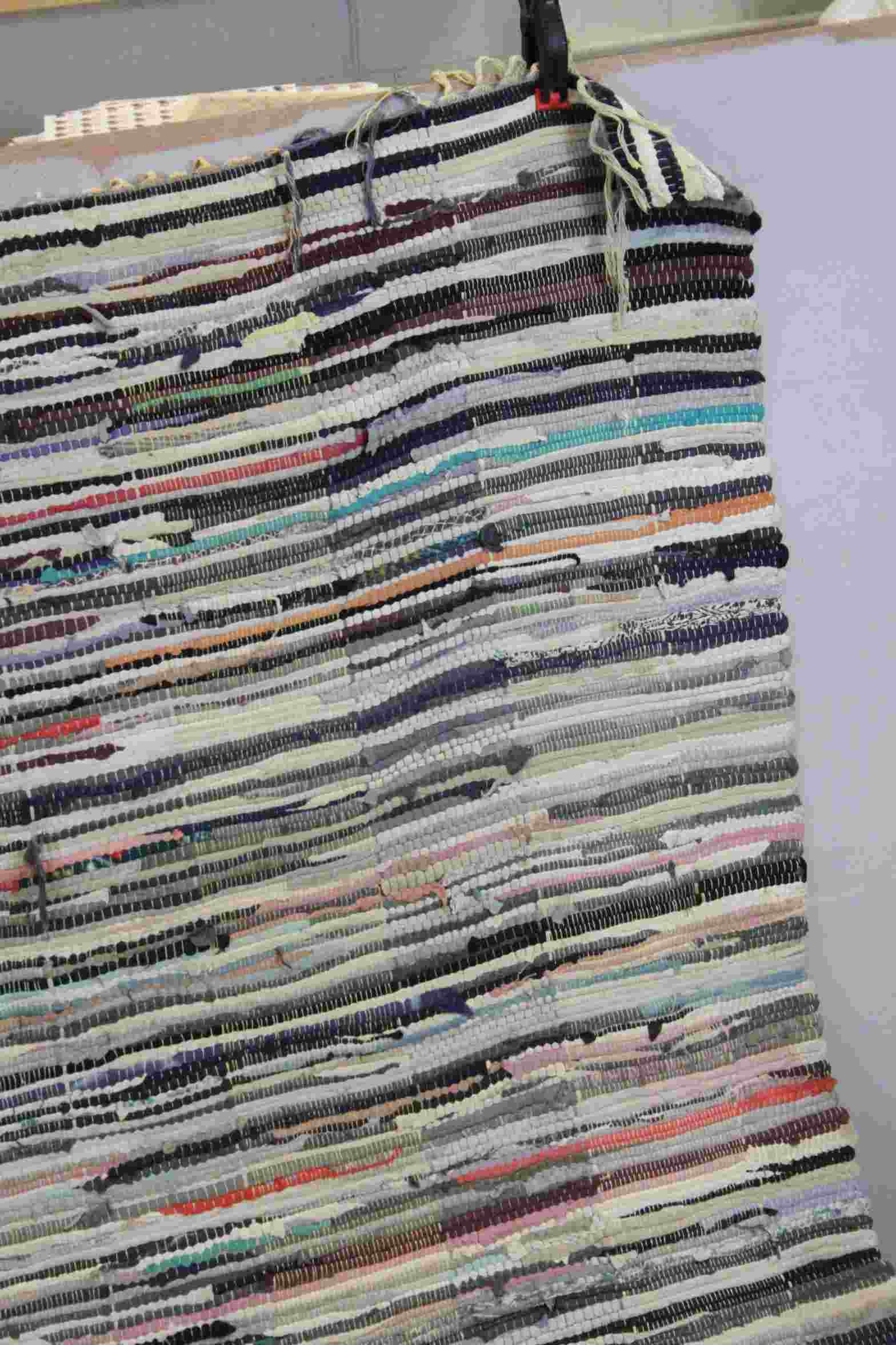 Hand Knotted Kelim Style Mulit-coloured Striped Rug, approx. 215cms x 140cms - Image 3 of 4