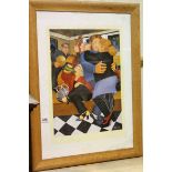 Beryl Cook ltd edn Shall We Dance framed print, signed in pencil