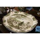 Two large meat plates including; Royal Doulton & Johnson Bros