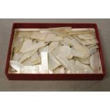 Collection of 19th Century Mother of Pearl gaming counters to include fish shaped, oval & oblong &