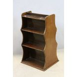 19th century Mahogany Waterfall Double Sided Bookcase with Brass Mounts and Beading, 48cms wide x