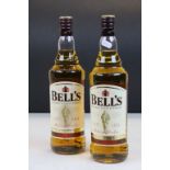 Two unopened bottles of Bells Whisky