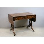 Regency Style Rosewood Sofa Table, 151cms wide extended