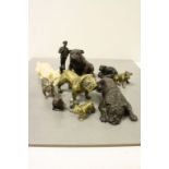 Collection of British Bulldog models in Brass, Resin & white metal