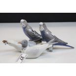 Four Royal Copenhagen ceramic models of Birds to include; Seagull number 1468 & number 428 (