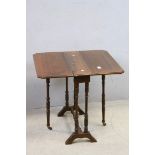 Late 19th century Mahogany Sutherland Table, 60cms wide x 62cms high
