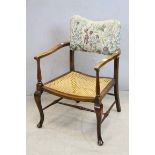 Early 20th century Bedroom Elbow Chair with Bergere Seat