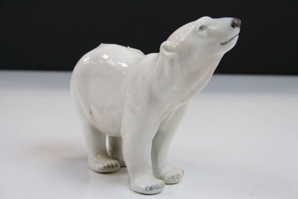 Three Royal Copenhagen ceramic Animals to include; Polar Bear, engraved "NN" to foot, pair of Pandas - Image 4 of 8