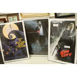 Three framed & glazed Movie Posters to include Sin City, Nightmare Before Christmas & Constantine,
