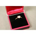 An 18ct rose gold heart shaped diamond ring