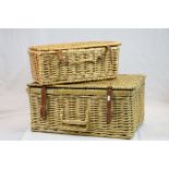 Two wicker baskets