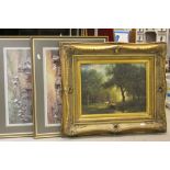 Five vintage Gilt framed & glazed prints to include Limited edition & Hunt themed