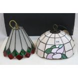 Two Tiffany style ceiling lights