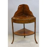 George III Mahogany Corner Washstand on Swept Legs, 106cms high