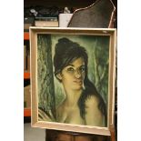 1960s framed print of a young woman by Lynch