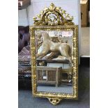 18th century Style Gilt Framed Wall Mirror, 113cms x 55cms