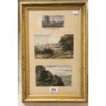 William Brodie 1815-1881 A.R.S.A Set of watercolour Scottish Landscapes in gilt frame