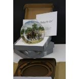 Eight boxed Bradford Exchange Wedgwood Life on The Farm cabinet plates plus boxed frames