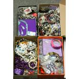 Four boxes of mixed Costume jewellery