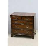 Reproduction George III Mahogany Chest of Two Short over Three Long Drawers raised on Bracket