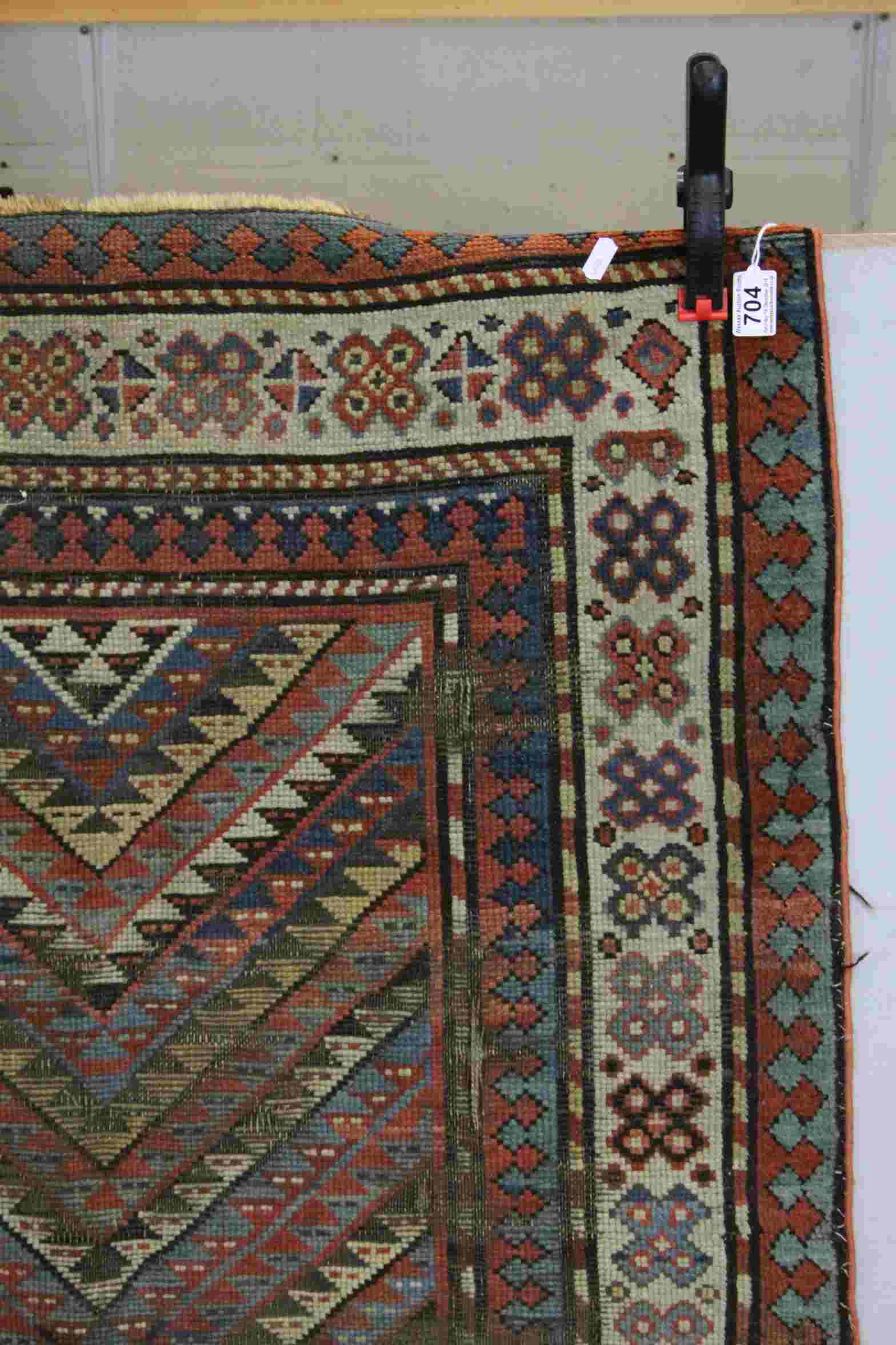 Eastern Red and Blue Ground Rug 300cms x 125cms together with another Rug 182cms x 86cms - Image 7 of 9