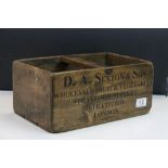 Pine Trug marked ' D A Sexton & Son, Wholesale Fruit & Vegetables ..... ' and ' Green Peppers ' to