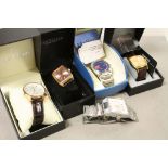 Five boxed Gents Quartz Wristwatches to include; Van Heusen, Firetrap, Diamond & Co etc