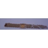 Antique 9ct gold bracelet, the centre section containing a half Sovereign dated 1904, total weight