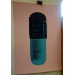 Damien Hirst, 20" wide 28" long a limited edition screen print in colours on Summerset woven