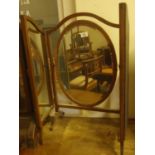 Triple mahogany Victorian design dressing table mirror with bevelled edged mirrors and a similar