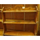 Arts & Crafts small open wall shelf, 24" wide 26" tall with 3 shelves