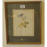Louise Caroline A. DUCHESS OF ARGYLL still life of flowers, exhibition label from Gerard Farrell,
