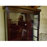 Display cabinet with glass shelving enclosed, 2 x glazed doors to the front 5'6 tall 4' wide