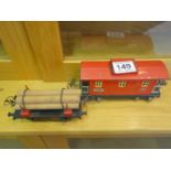 2 x 00-gauge train carriages inclduing Lionel Lines and 1 Hornby