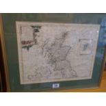 Antique coloured map of Venezia dated 1776 image size 14" x 16" has suffered some foxing,