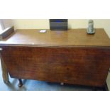 Georgian period mahogany pad foot single drop leaf table with gate leg action 4'6 long