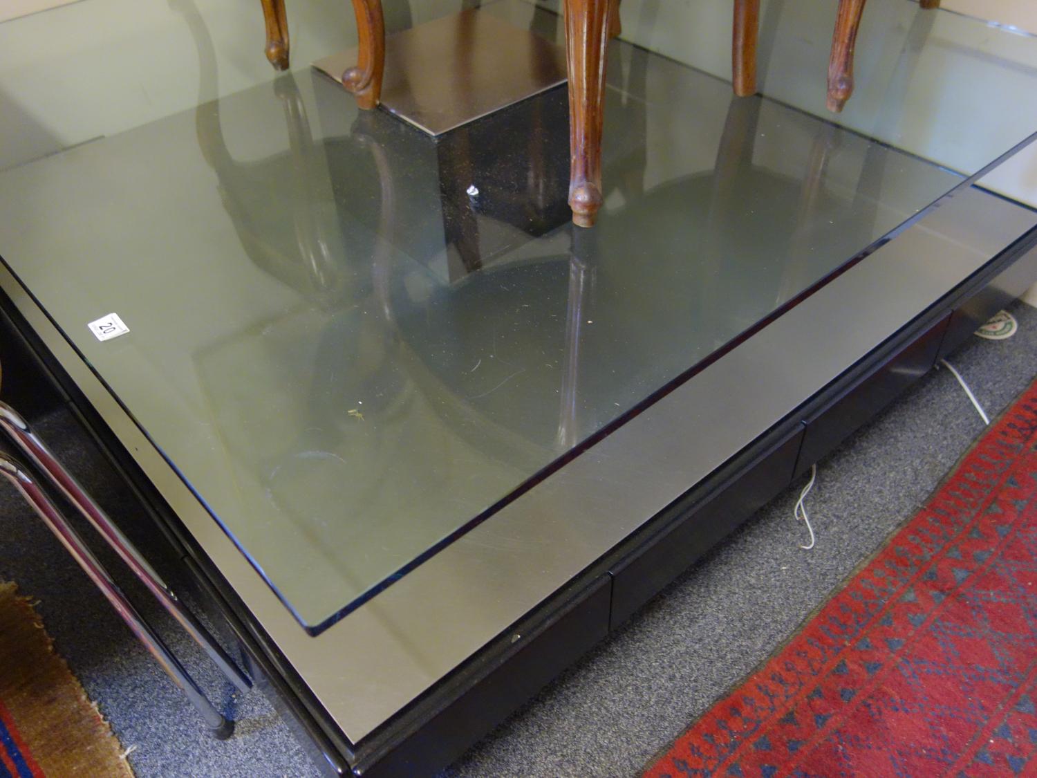 Original Marco Fantoni coffee table model T147 c1969 very good condition 51" square 18" tall