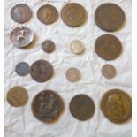 16 assorted antique coins