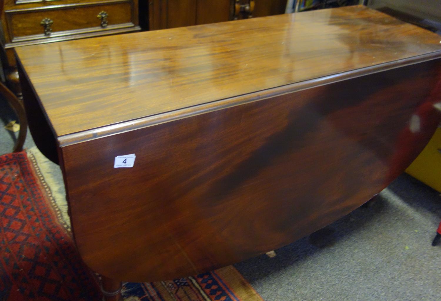 Superb mid 19 th century oval topped drop leaf dining table with gate leg action, the top table