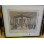 Framed and glazed 19 th century print Coal Exchange and 1 other similar of Session House, both