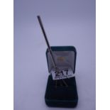 Solid SILVER metamorphic cocktail stirrer, 4" long makers mark FW Birmingham h/m 1920's