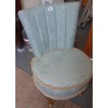 Blue upholstered Art Deco period Ladies parlour chair