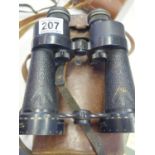 Pair of Military field Binoculars dated 1949 with original leather carrying case, serial No:24177,