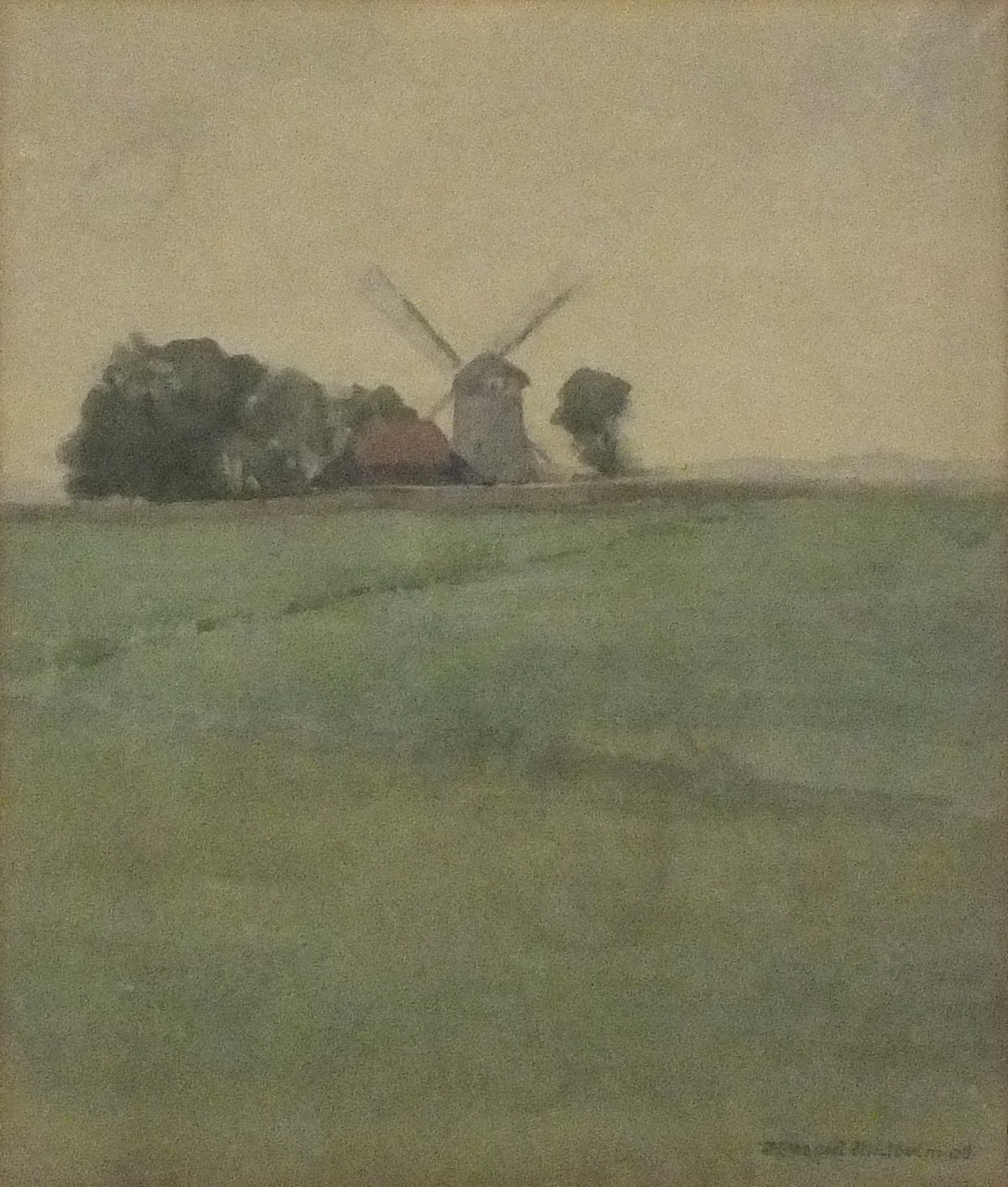 J PESCOD-MALCOLM (British fl 1900-1933) Windmill, Watercolour, Signed lower right, 10" x 8" (25cm