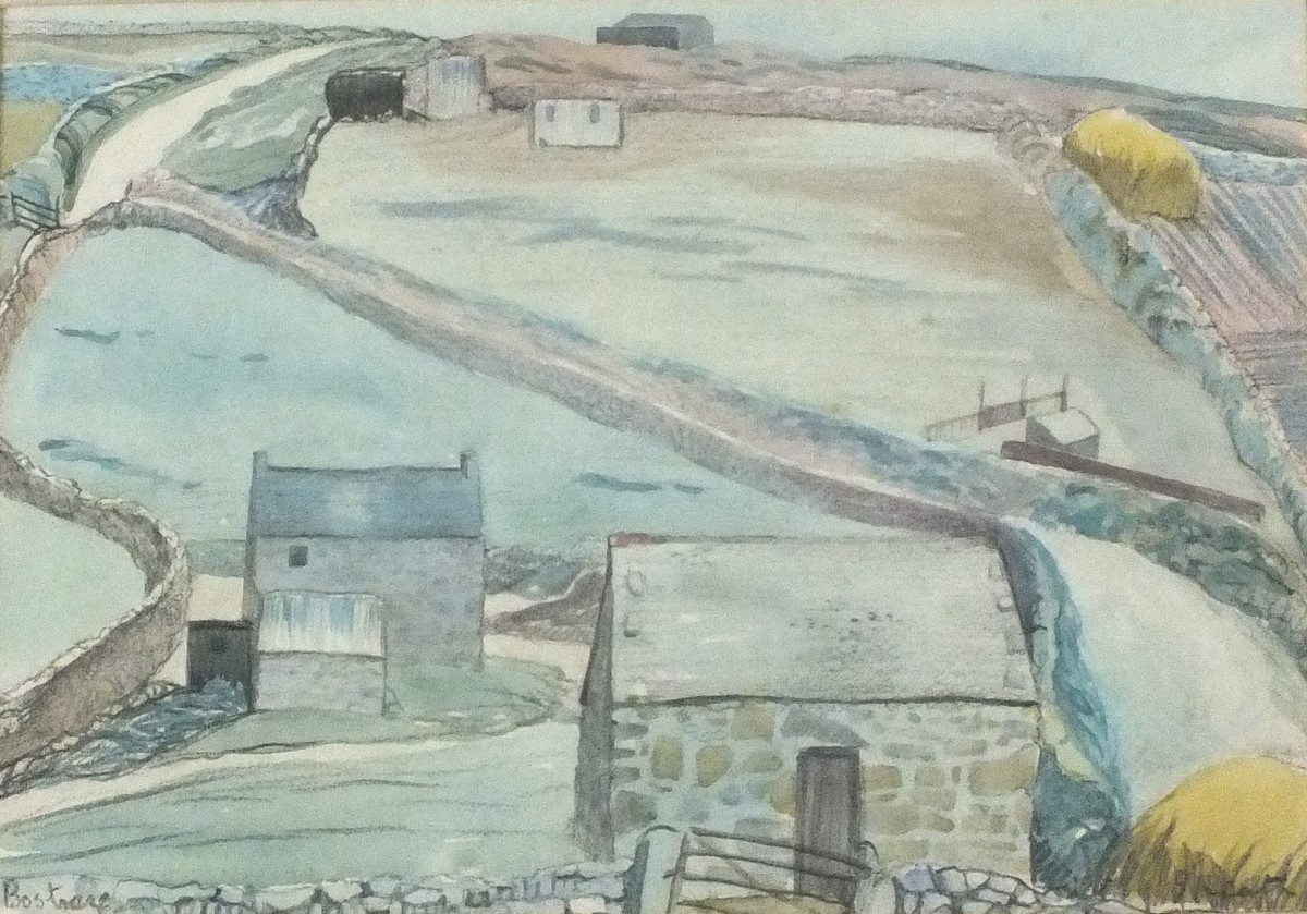 Isobel Atterbury HEATH (British 1907-1989) Bostaze, Watercolour, Signed lower right, titled lower