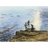 Andrew WATTS (British b. 1947)  3 Fisher boys, Gicleé print, Titled and signed on certificate verso,